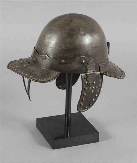 A Cromwellian helmet,